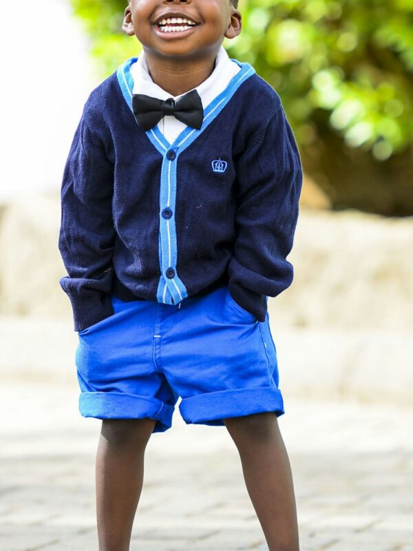 Boys’ Smart Cardigan Set in Navy