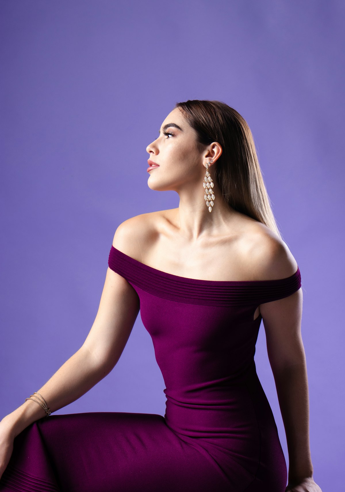 Model in an evening look