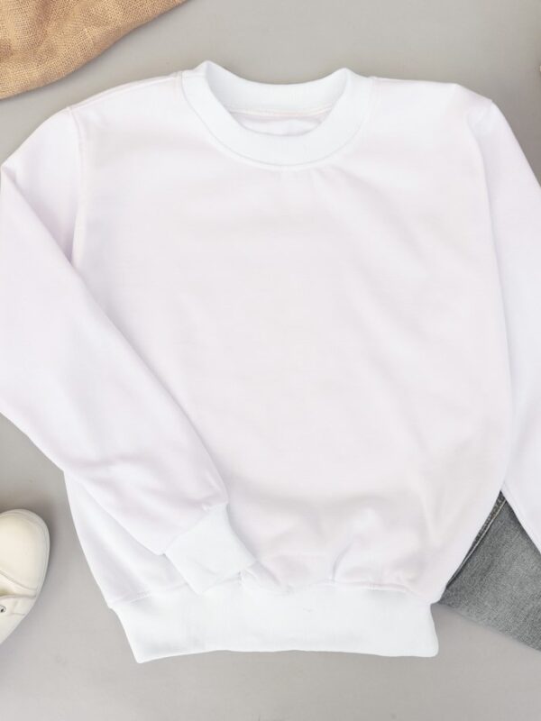 Essential Crew Sweatshirt in Optic White